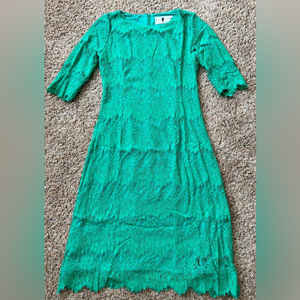 Dainty Jewells Kelly Green Lace Dress Small